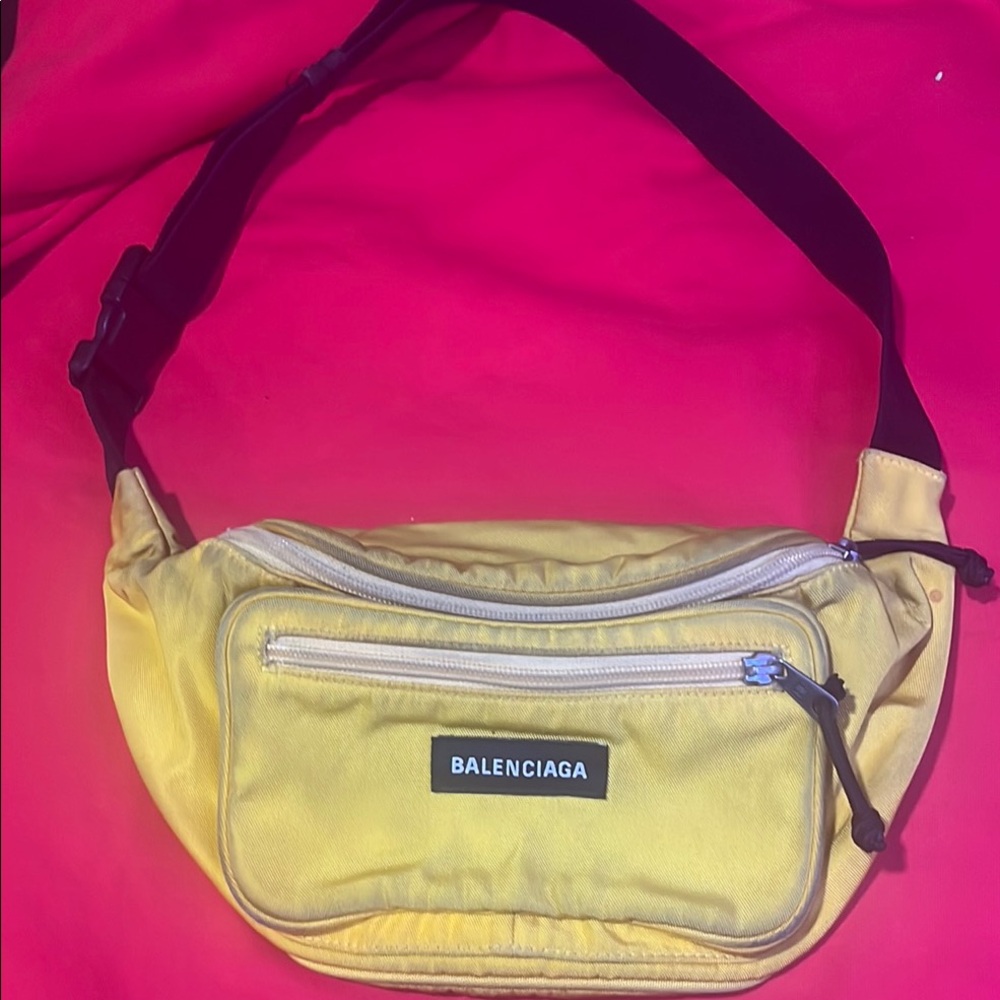 Balenciaga Yellow Belt Bag Sporty Chic